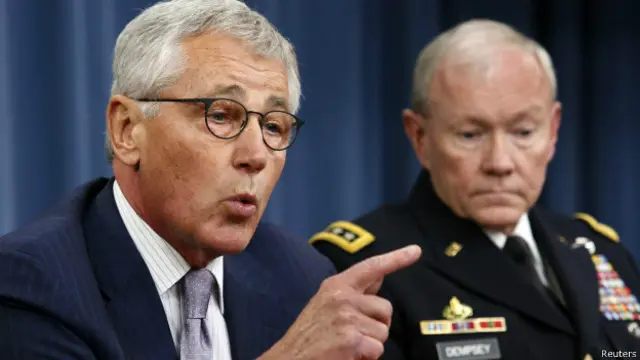 哈格爾說，美國不排除任何選擇，包括對敘利亞境內的伊斯蘭國激進武裝展開空襲。