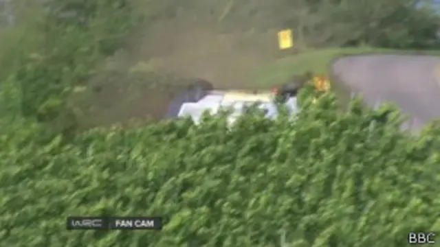 Acidente de carro em rali na Alemanha. Foto: reprodução de vídeo