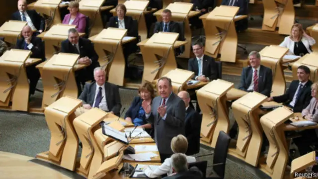 蘇格蘭就獨立舉行公投前最後一次議會辯論,蘇格蘭國家黨領袖薩蒙德稱蘇格蘭是最富有的國家之一。