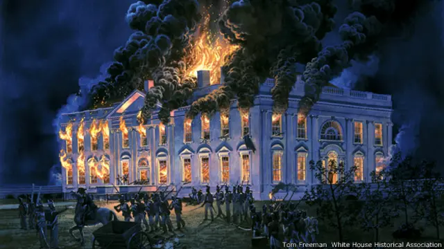 The Burning of the White House. Tom Freeman (2004), © White House Historical Association