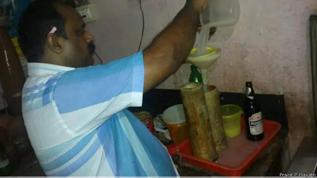 केरल में ताड़ी की दुकान