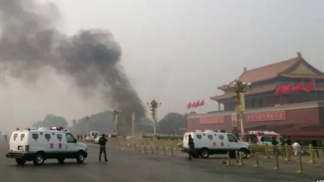 أدى هجوم ميدان تيانانمين في بكين في شهر اكتوبر/تشرين الاول الماضي الى مقتل خمسة اشخاص