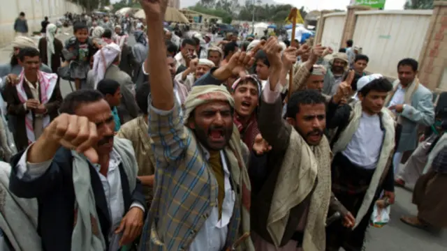 مظاهرة للحوثيين في صنعاء 23 اغسطس/اب