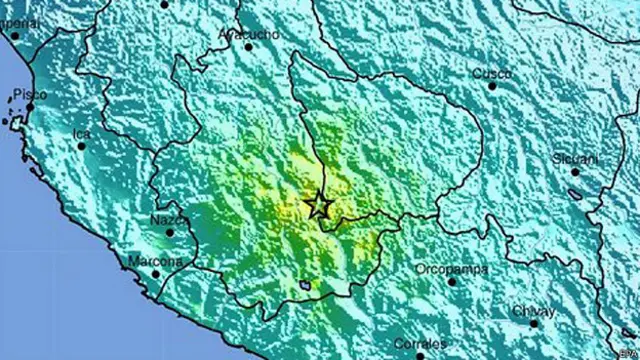 ubicación del sismo