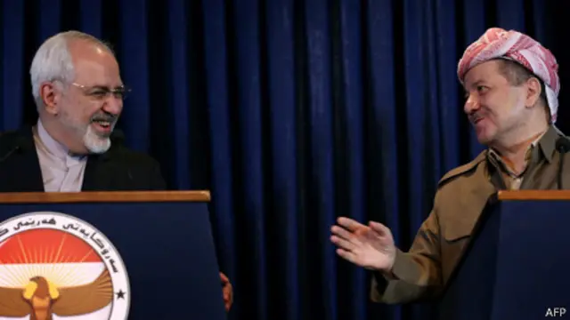 Mohammad Javad Zarif y Massud Barzani 