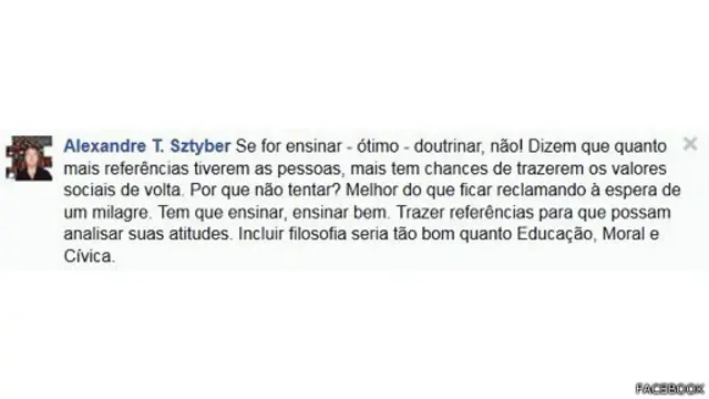 Mas Alexandre T. Styber vê a ideia com restrições