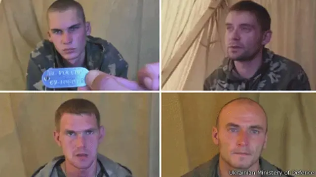 الجنود الروس الذي اعتقلتهم القوات الاوكرانية.