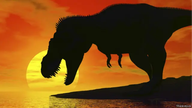 Silueta de un Tyrannosaurio rex