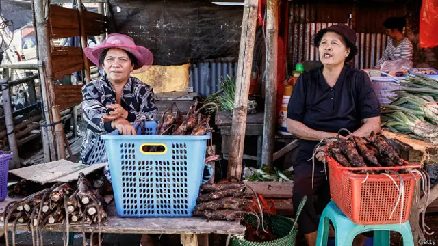En Indonesia, también se venden ratas en los mercados.