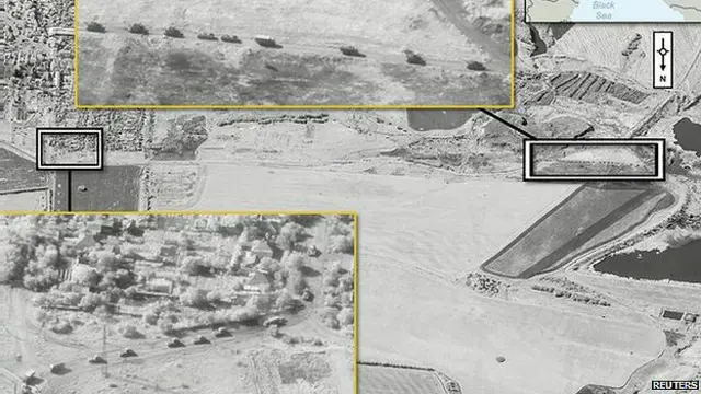 ناتو تصاویری ماهواره ای را منتشر کرده و می گوید نیروهای نظامی روسیه در داخل خاک اوکراین وارد شده اند تا از شبهنظامیان جداییطلب اوکراینی حمایت کنند