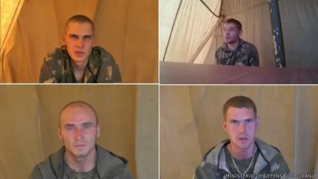 Soldados rusos capturados por Ucrania.