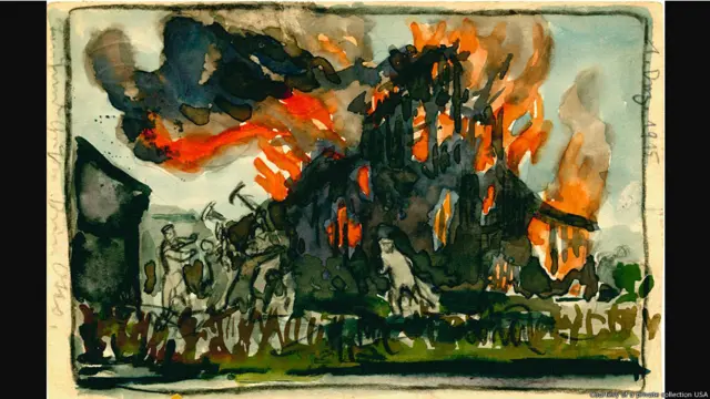 Exposição mostra desenhos inéditos da Primeira Guerra enviados em postais