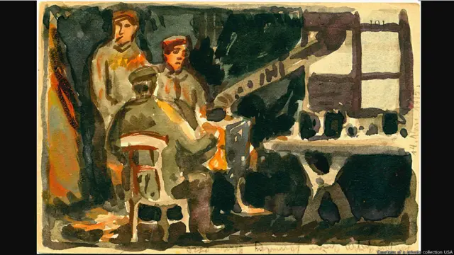 Exposição mostra desenhos inéditos da Primeira Guerra enviados em postais