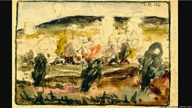 Exposição mostra desenhos inéditos da Primeira Guerra enviados em postais