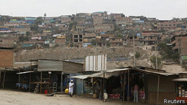 Favela en Lima, Perú