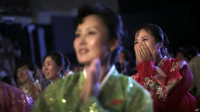 朝鮮最高領導人金正恩並沒有出席這次活動