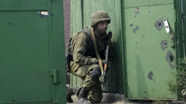 Український солдат в Іловайську