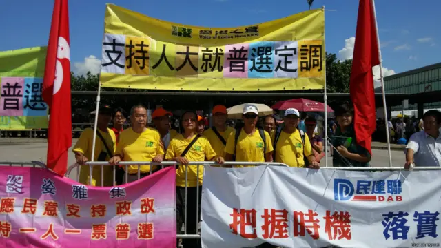 爱港之声示威者（BBC中文网图片1/9/2014）