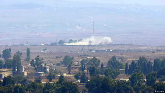 صدای انفجار و رگبار از مناطق اشغالی بلندی‌های جولان در طرف اسرائیلی شنیده می‌شد