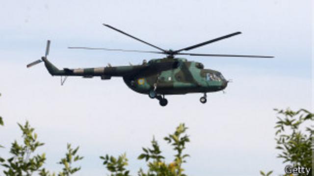 Avión militar ucraniano en Donesk.