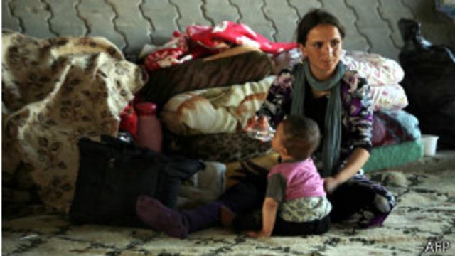 Refugiados de la minoría Yazidi