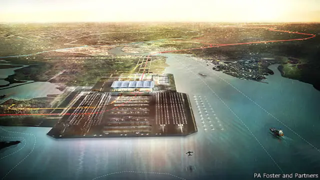 泰晤士河河口机场绘图