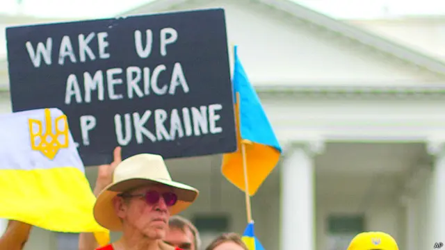 Демонстрация в поддержку Украины перед Белым домом