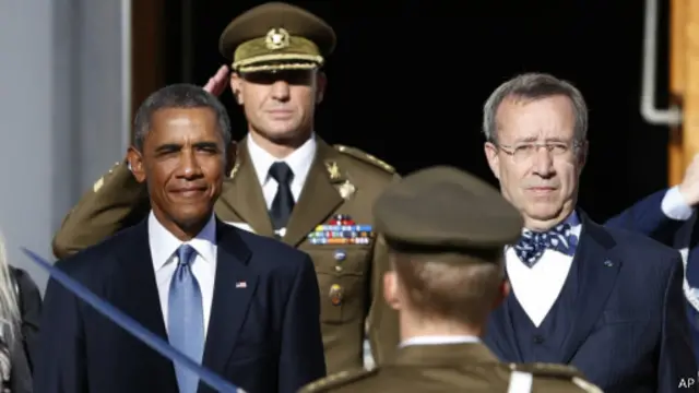 اوباما در ملاقات با ایلوس بر حمایت از امنیت استونی تاکید نهاد