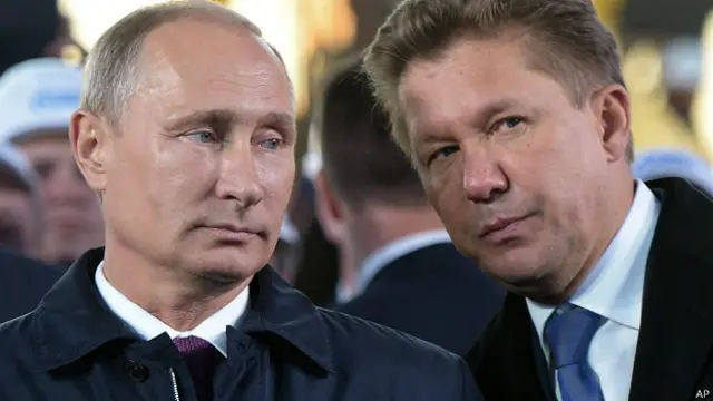 Президент РФ Владимир Путин и глава "Газпрома" Алексей Миллер