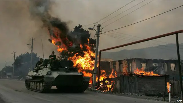 سنہ 2008 میں روسی فوجی نے جارجیا کی فوجوں کو بہت پیچھے دھکیل دیا تھا