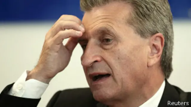 Еврокомиссар по энергетике Гюнтер Эттингер