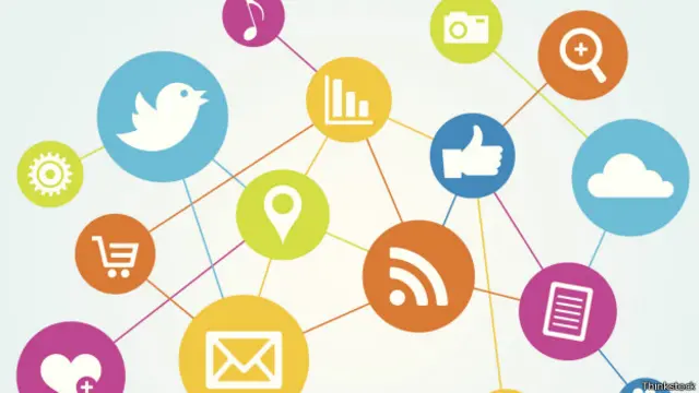 Iconos de redes sociales.