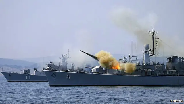 Fragata búlgara en ejercicio de la OTAN, 11 de julio de 2014