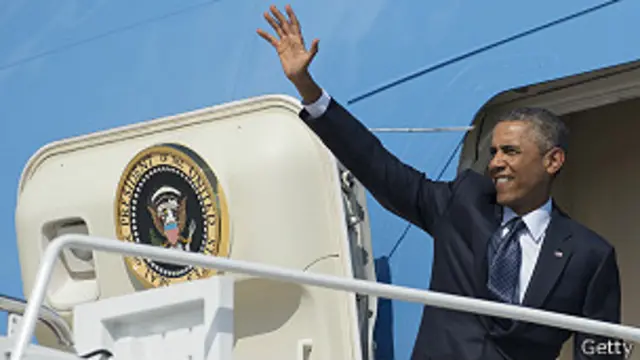Президент Обама перед отлетом на саммит