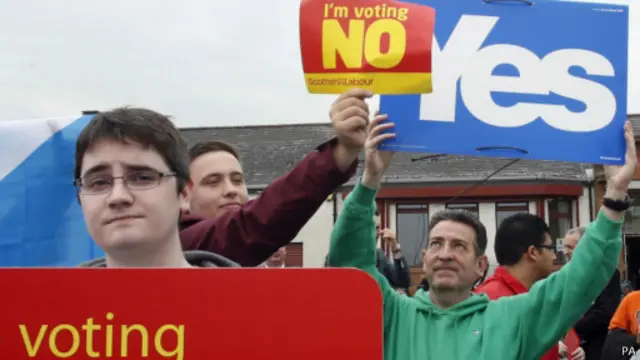 مخالفان و موافقان استقلال اسکاتلند تلاشهای خود را در روزهای باقیمانده تا همهپرسی شدت دادهاند