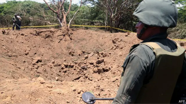 Cráter dejado por meteorito en Nicaragua
