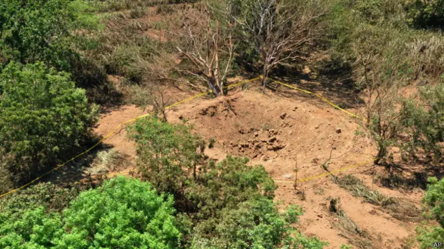 Cráter cerca del aeropuerto de Managua