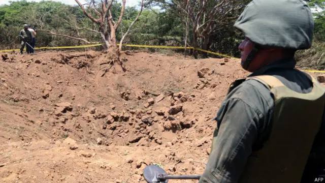 Cráter de un supuesto meteorito en Managua
