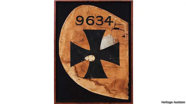 Этот фрагмент хвоста немецкого аэроплана был продан в прошлом году за 7170 долларов