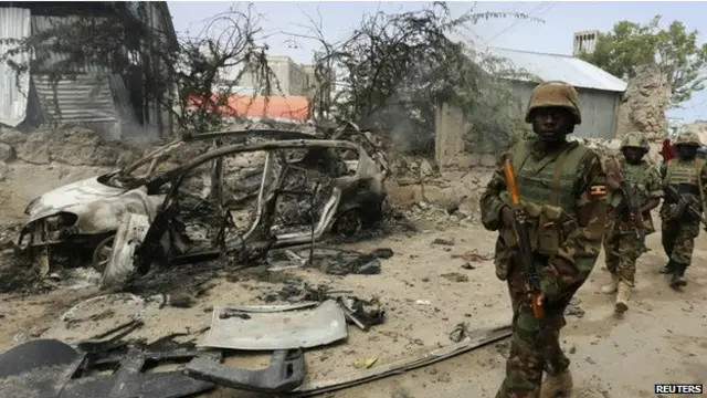 بعض من قوات الاتحاد الإفريقي التي تشارك في قتال حركة الشباب.