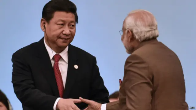 中國國家主席習近平與印度總理莫迪