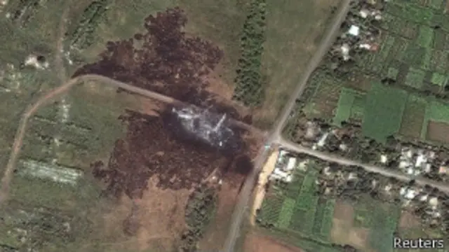 Imagen satelital del siniestro