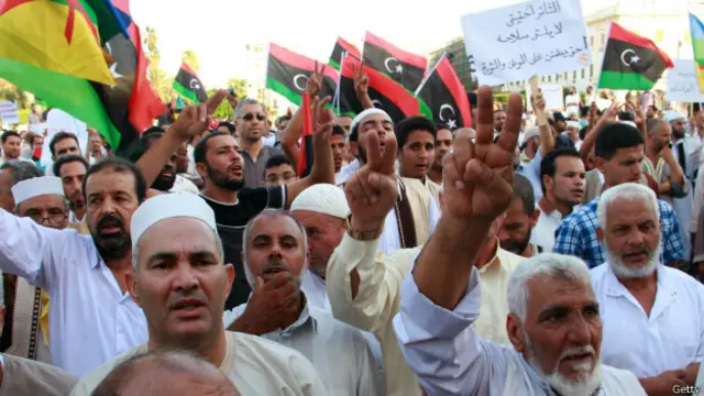 Manifestación en Libia