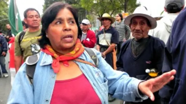 María Trinidad Ramírez, una de las líderes del FPDT que se opone al nuevo aeropuerto en Ciudad de México