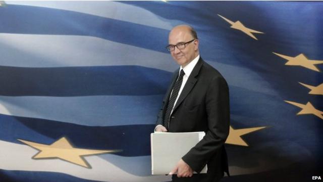 Moscovici prometió hacer todo lo que pueda para mantener a Grecia en la Eurozona.