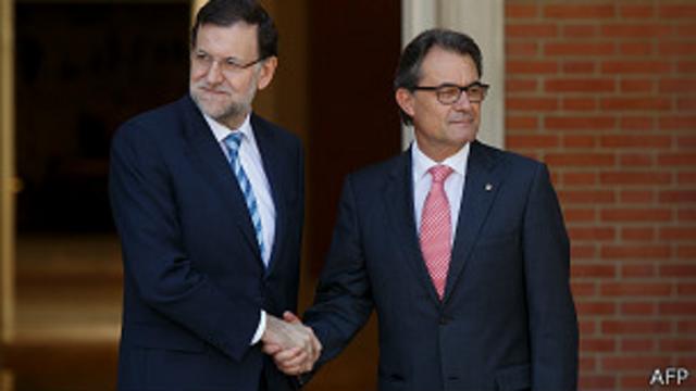 Rajoy y Mas