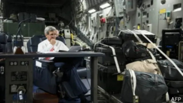 Керри в самолете