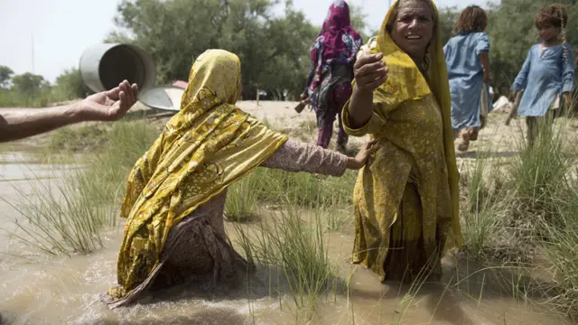 د پنجاب ایالتي چارواکي وايي تراوسه څه باندې ۲۴۰۰ کلي د سیلابونو له امله زیانمن شوی او ۲۳۰۰ نه ډېر کورونه په بشپړه توګه نړیدلي دي.