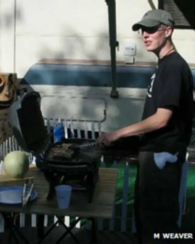 Ex trabajador de Google Matthew Weaver en el campus de Mountain View, California