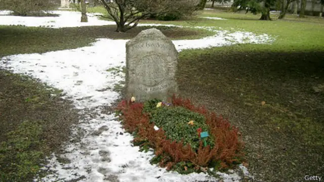 La tumba de Borges en Ginebra, Suiza